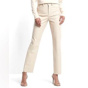 EXPRESS Super High Waisted Faux Leather Modern Straight Pant